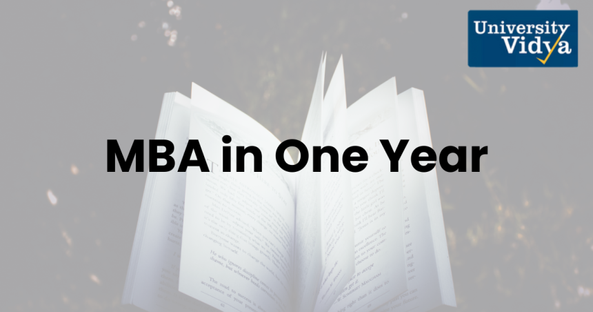 MBA in One Year Course A Shortcut to Managerial Excellence